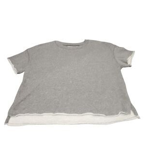 Secret Treasures Womens Sz XSMALL Cozy Crop‎ Top Gray Pullover